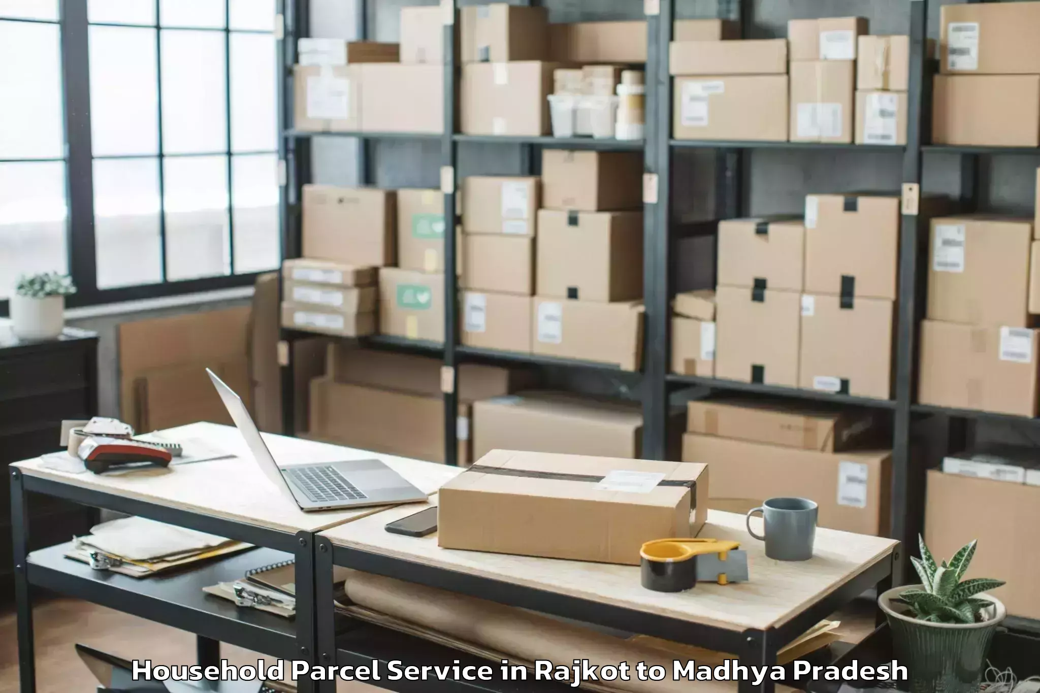 Book Rajkot to Punasa Household Parcel Online